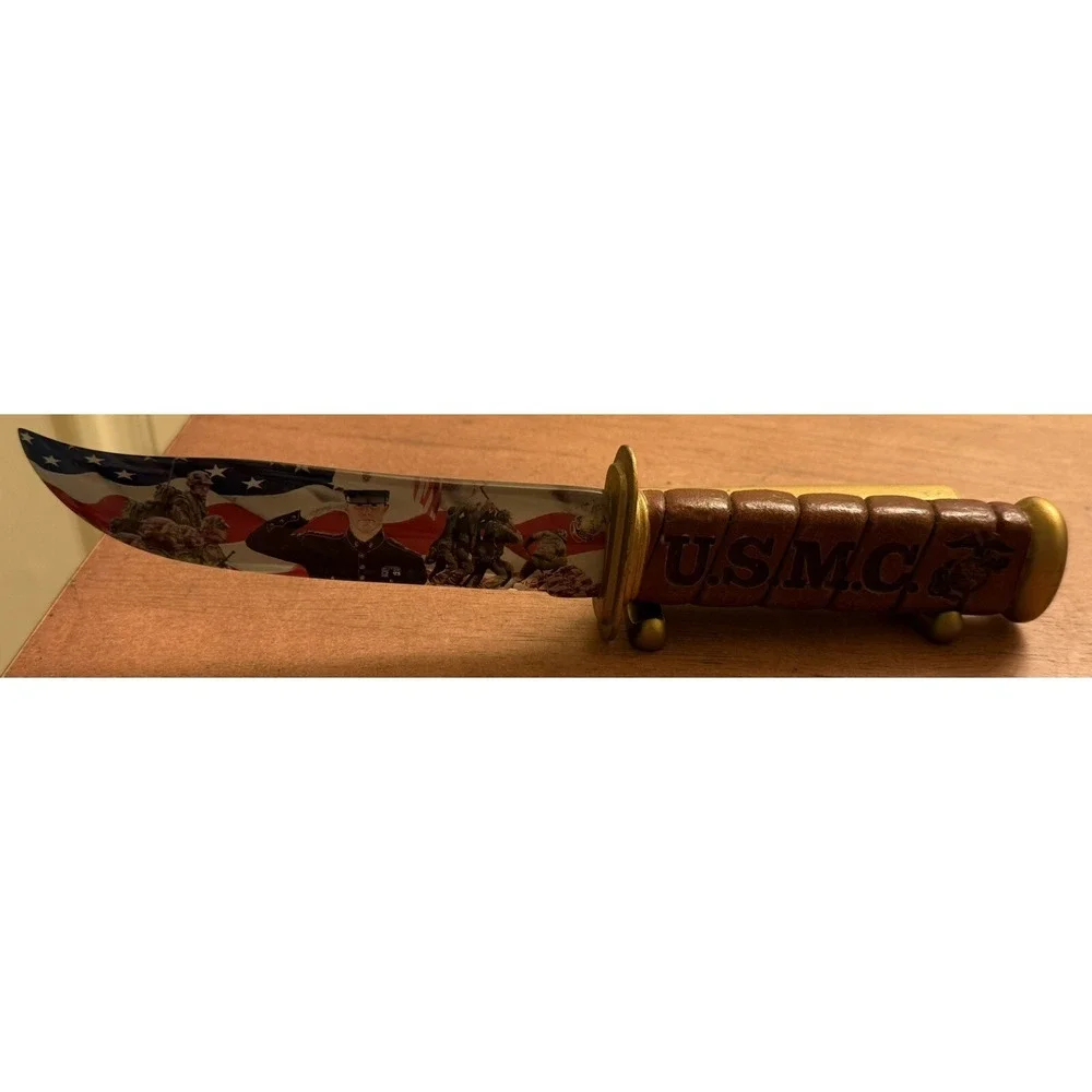 Vintage Hamilton Company U.S.M.C. KA-BAR Knife Leather Grip Limited Edition Rare